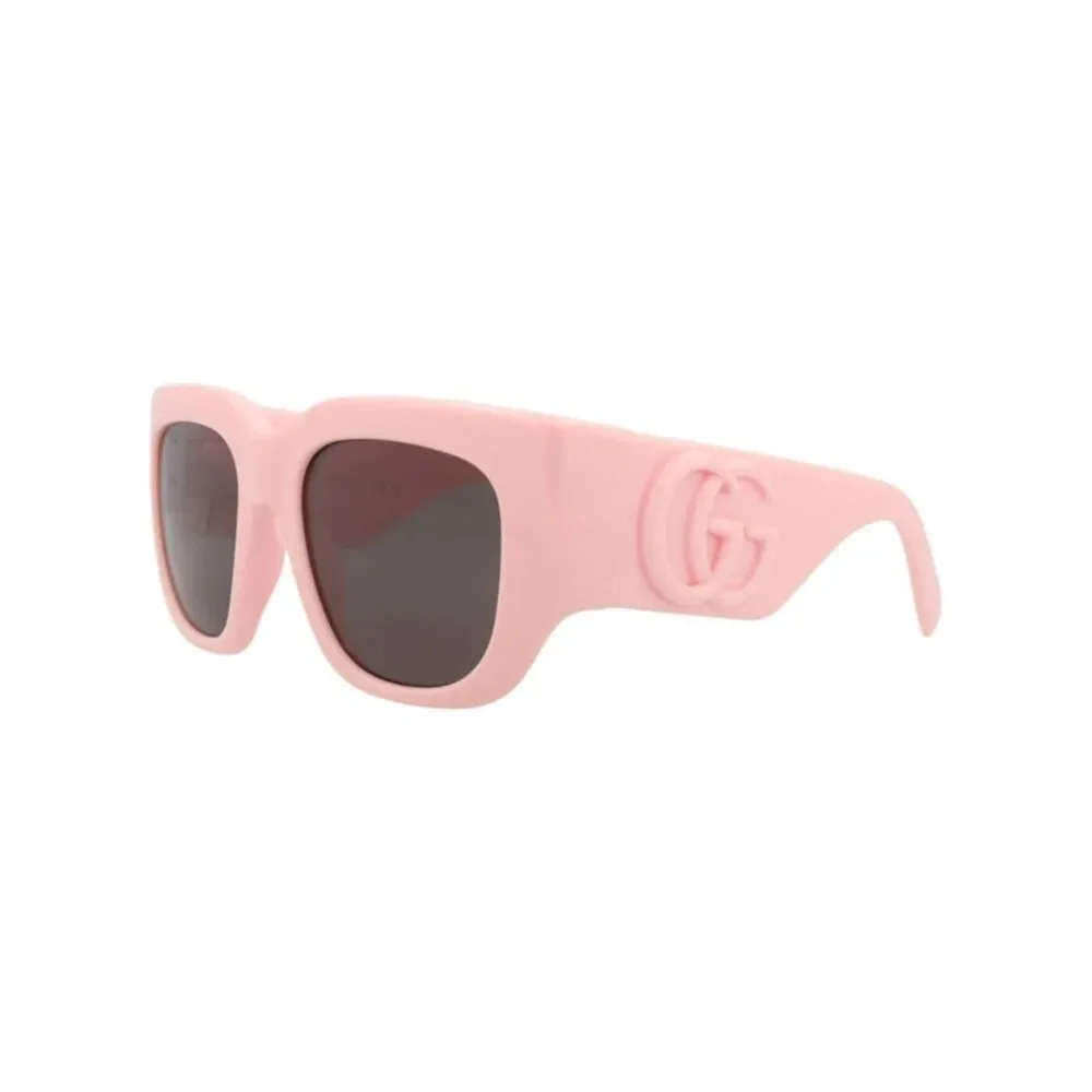 Gucci Square-Frame Injection Sunglasses Pink Womens